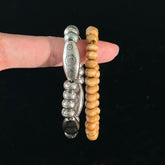 Taurus Zodiac Wooden & Hematite Bracelet Set – Grounding Crystal Bracelet for Strength & Stability