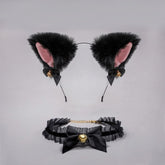 Cat Ear Headband Bell Necklet Set