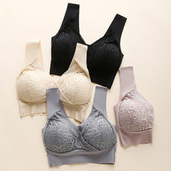 lace bra without steel ring without streak