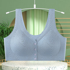 front button lace wireless bra