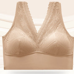 Lace Fixed Cup Push-Up Sleep Bra