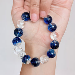 Kyanite & Clear Quartz Crystal Bracelet