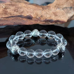 Pure Light Clear Quartz Zodiac Bracelet | Handmade Crystal Jewelry for Positive Vibes