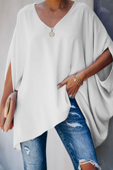 Casual Solid V Neck T-Shirts