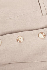 Casual British Style Solid Buckle V Neck Sleeveless Two Pieces(3 Colors)