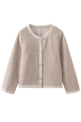 Buttons O Neck Outerwear