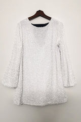 Sequins Lace Up Backless O Neck A Line Dresses(3 Colors)