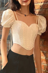 Solid Color Lace Up V Neck T-Shirts