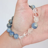 Blue Kyanite & Clear Quartz Bracelet