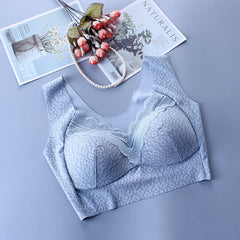Thin Wireless Side Push Up Large Size Bra