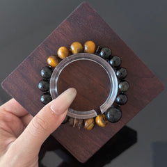 Black Obsidian & Tiger’s Eye Protection Bracelet