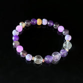 Amethyst & Purple Agate Crystal Bracelet