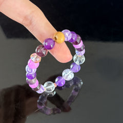 Amethyst & Purple Agate Crystal Bracelet