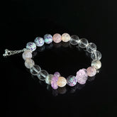 Amethyst & Clear Quartz Bracelet for Pisces