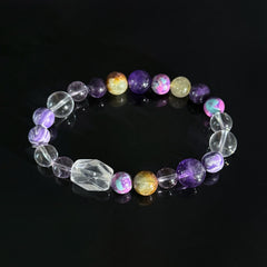 Aquarius Crystal Bracelet – Amethyst, Clear Quartz & Healing Stones