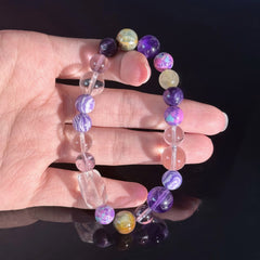 Aquarius Crystal Bracelet – Amethyst, Clear Quartz & Healing Stones