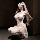 Bridal Fishtail Skirt See-through Flirting Suit
