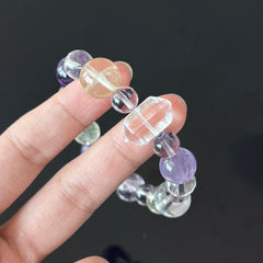 Amethyst, Citrine & Clear Quartz Bracelet