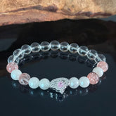 Moonlight Pearls and Strawberry Quartz—Crafting a Gentle Universe on the Wrist.