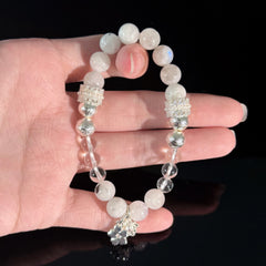 Cancer Crystal Bracelet – Moonstone & Clear Quartz Healing Bracelet