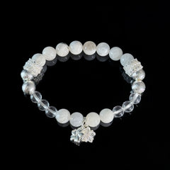 Cancer Crystal Bracelet – Moonstone & Clear Quartz Healing Bracelet