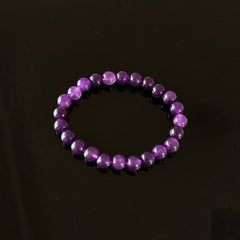 Pisces Zodiac Amethyst Bracelet – Purple Crystal Healing Bracelet with Butterfly Charm