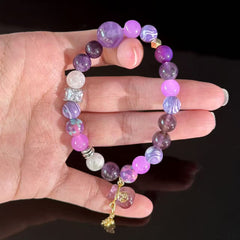 Dispel internal strife and enhance intuition | Purple Crystal Beads