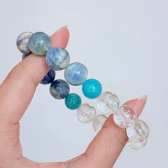 Kyanite & Clear Quartz Crystal Bracelet