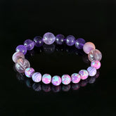 Amethyst & Dream Agate Crystal Bracelet