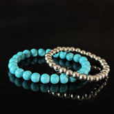 Sagittarius Zodiac Bracelet Set – Turquoise & Hematite Beaded Bracelets