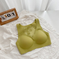Seamless Deep V Hollow Vest Bra