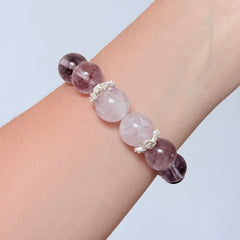 Amethyst & Lavender Quartz Bracelet