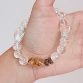 Citrine & Clear Quartz Crystal Bracelet