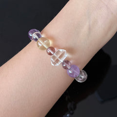 Amethyst, Citrine & Clear Quartz Bracelet