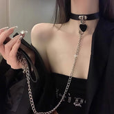 Love Chain Collar with Hand Holding Rope Chain