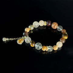 Tiger’s Eye & Citrine Wealth Bracelet – Success & Confidence Crystal Bracelet
