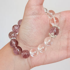 Lavender Amethyst and Clear Quartz Bracelet