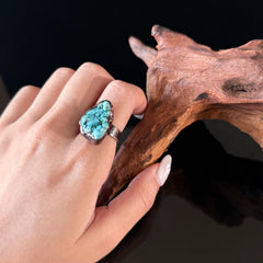 Natural Turquoise Statement Ring