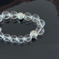 Pure Light Clear Quartz Zodiac Bracelet | Handmade Crystal Jewelry for Positive Vibes