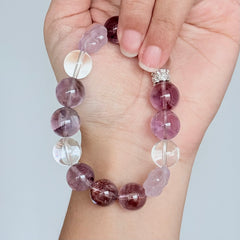 Amethyst & Clear Quartz Bracelet