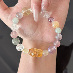 Natural Citrine Raw Crystal Bracelet