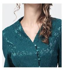 Stunning Asymmetry Pearls Button Tunic Shirt