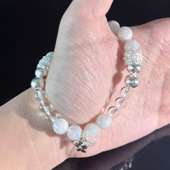 Gentle Growth Bracelet | Moonstone Clear Quartz for Soft Power & Self-Love