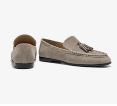 Luxury Light Suede Leather Tassel Shoes