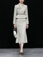 Blazing Single-Breasted Skirt Suit