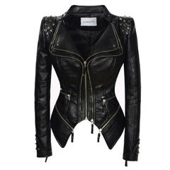 Denim Rivet Punk Short Slim Fit Jacket