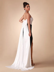 Elegant Strapless Women's Evening Party Dress