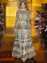 Embroidery Sequins Women's Slim Maxi Dress