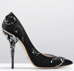 Flowers Decor Women's High Heels Pumps
