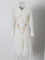 French Diamond Chain Women's Skirts Dress